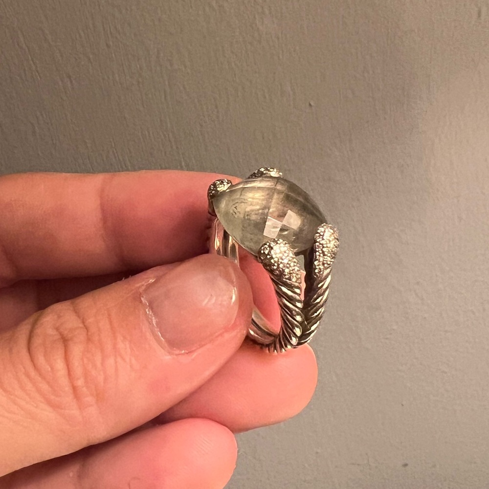 David Yurman Prasiolite Color Classics Ring. Size 9.